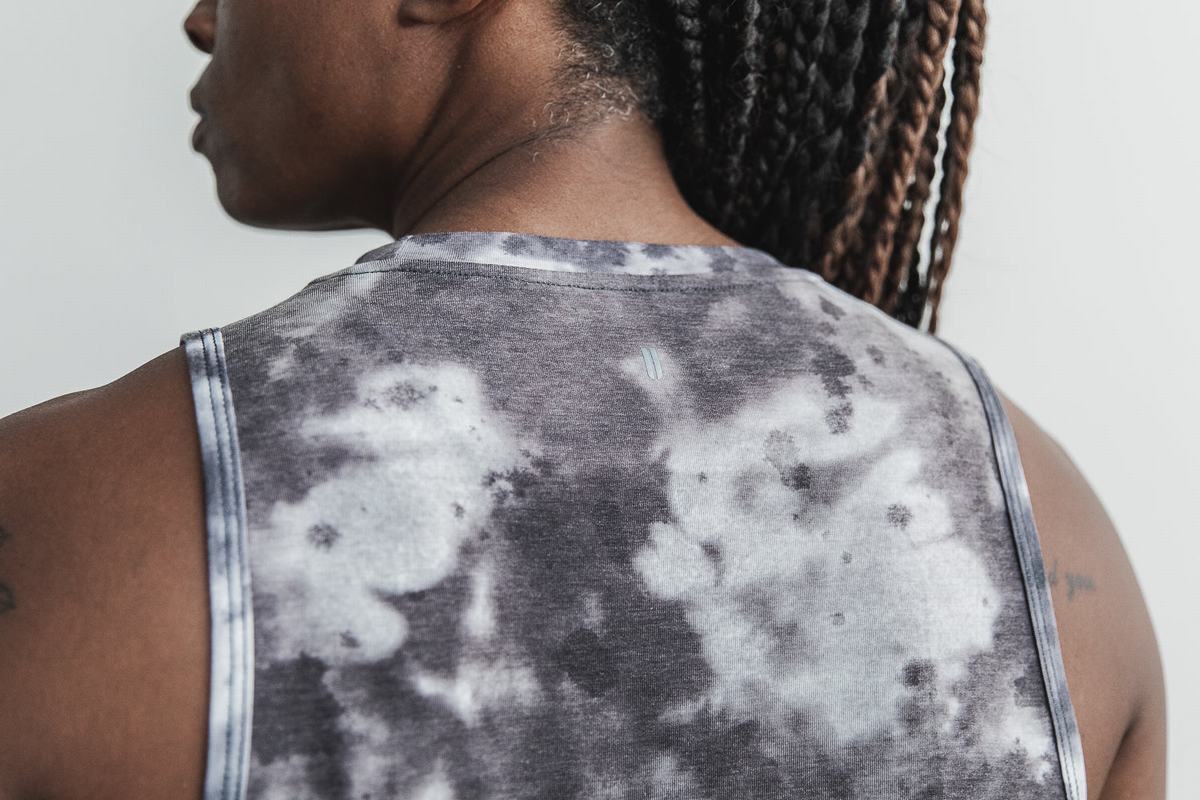 Nobull Muscle Dip-Dye Women's Tank Tops White Black | Australia (EC5078)